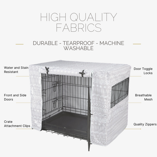 BOHEMIAN SLATE - DOG CRATE COVER